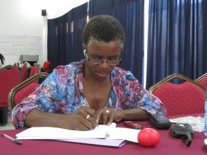 transcribing practice interview, oral testimony workshop